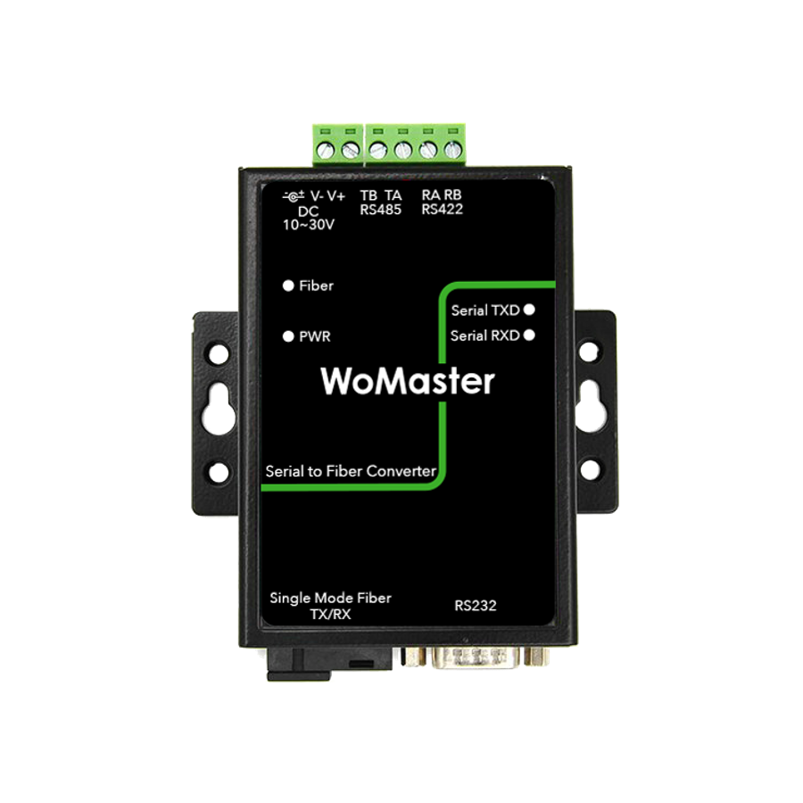 Compact RS232/422/485 Serial to Fiber Converter