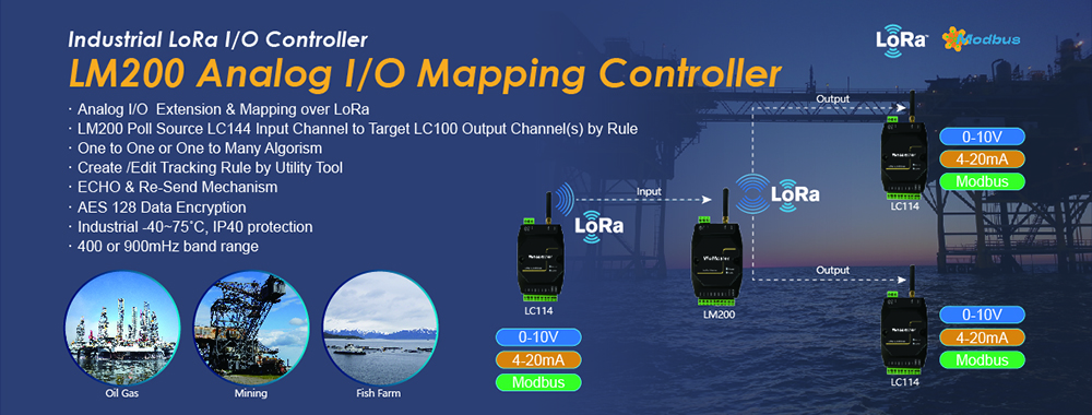 NEW INDUSTRIAL LORA ANALOG I/O MAPPING CONTROLLER LM200