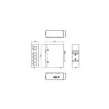 DS205 Industrial 5 Port Giga Ethernet Switch Dimension