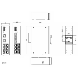 DS108A_industrial unmanaged Ethernet switch dimension