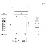 DS210 Industrial 8+2G Combo Ethernet Switch dimension