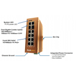 DP210-LV Industrial 8+2G Combo unmanaged PoE Boost switch 24V interface