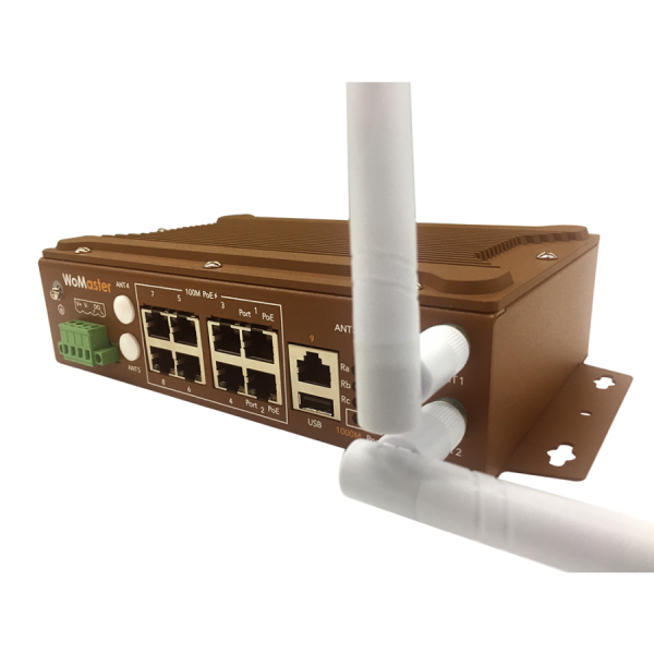 WR319-WLAN Industrial 8FE PoE +1GE port Wireless AP/Client｜WoMaster