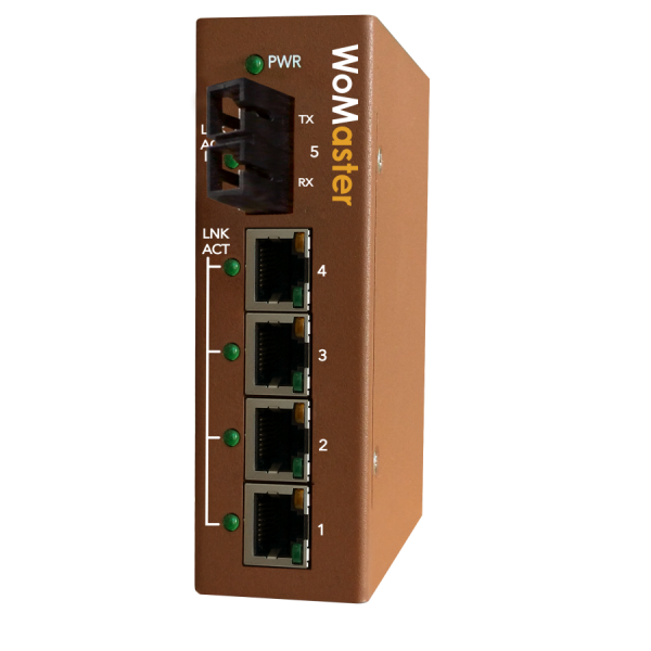 DS105AF_Industrial 5-port Fiber switch WoMaster
