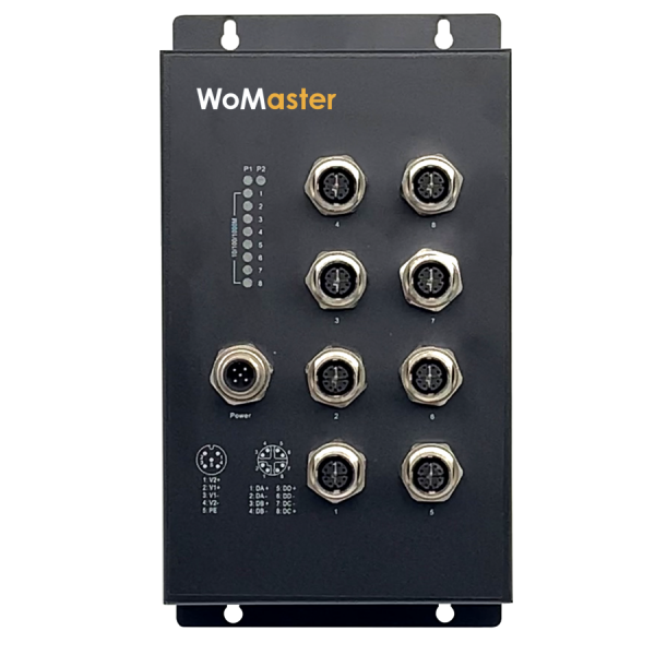 MS208 8port Giga M12 Ethernet Switch