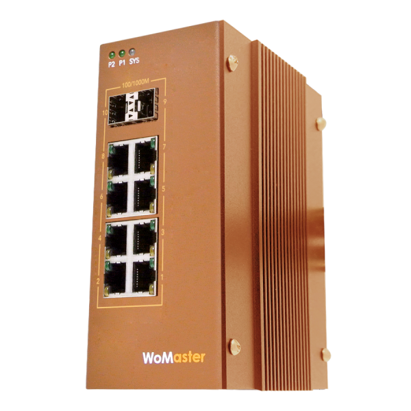 Industrial Secure and Redundant 10 Port Giga Fiber Switch