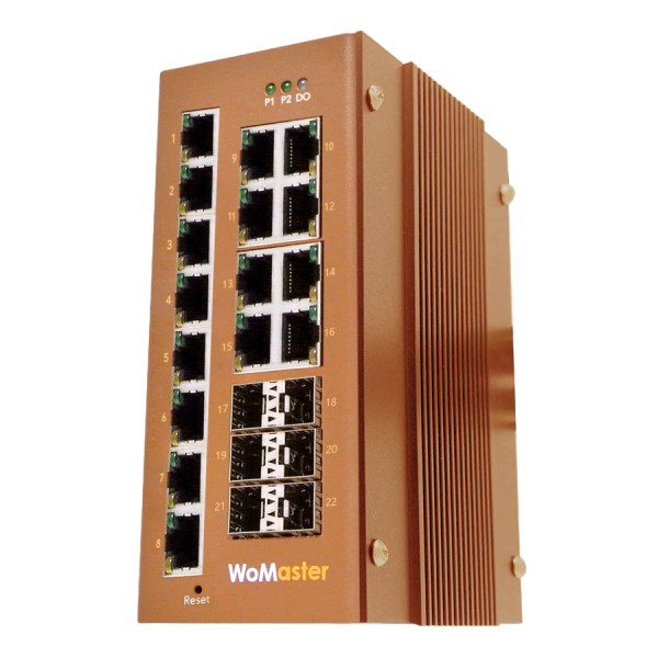 DS422 Rugged High Port Density L2+ Cyber Security Switch
